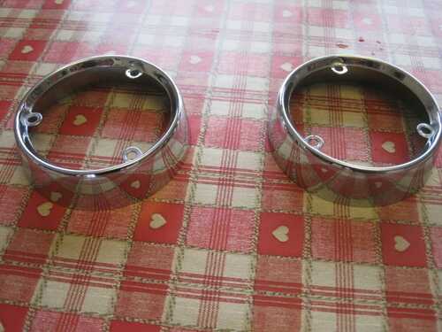 ford  consul mk2  chrome side lighs surrounds  new