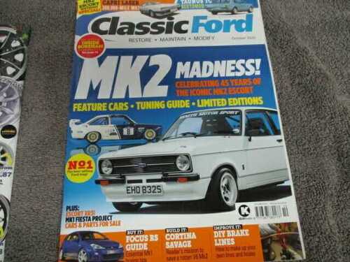 Classic ford magazine,oct 2020,escort,fiesta,anglia,capri,cortina,rs cosworth