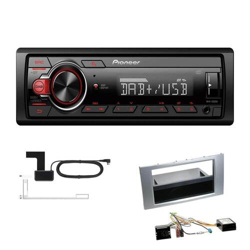 Pioneer MVH-130DAB 1-DIN Autoradio DAB+ USB fr Ford Kuga silber mit Canbus