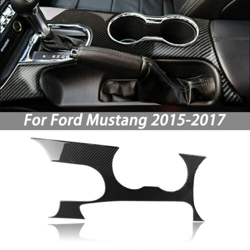 Carbon Fiber Interior Gear Shift Panel Cover Trim For Ford Mustang 2015-2017 Car